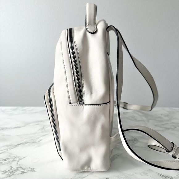 Simply Vera by Vera Wang White Faint Gray Faux Leather Mini Backpack - Picture 5 of 11
